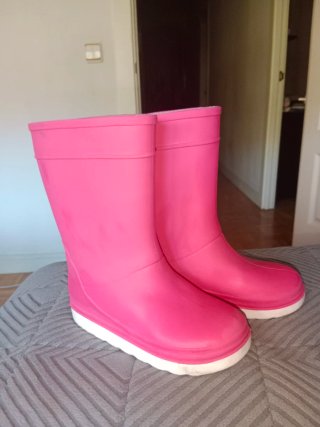 Botas de agua para niña color rosa