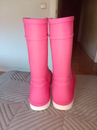 Botas de agua para niña color rosa