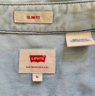 Camicia Levi's Uomo Slim Fit Azzurro Taglia M