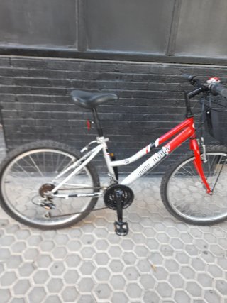 ❤️ Bicicleta Globe Trotter 24" Plata/Roja