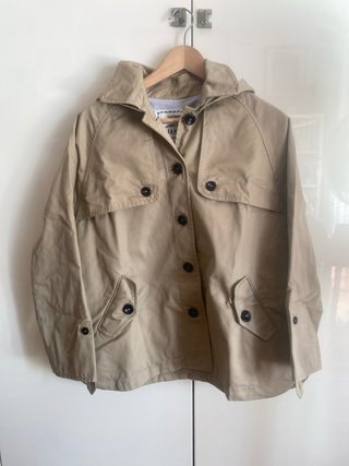 Mango Gabardina Corta Beige Talla L