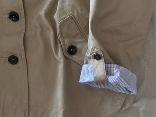 Mango Gabardina Corta Beige Talla L