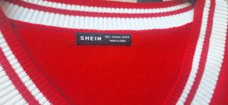 Jersey unisex SHEIN cuello pico con letra A
