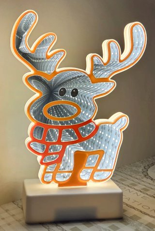 Decorazione Natalizia-Lampada LED Renna Natale