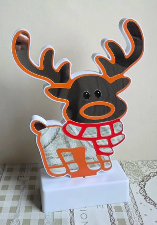 Decorazione Natalizia-Lampada LED Renna Natale