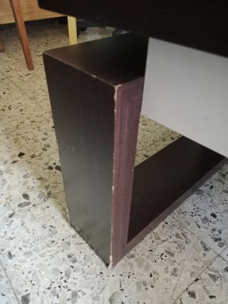 Mesa de centro elevable madera y cristal