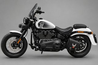 Harley-Davidson Cruiser Blanca y Negra