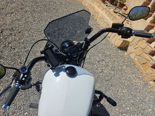 Harley-Davidson Cruiser Blanca y Negra