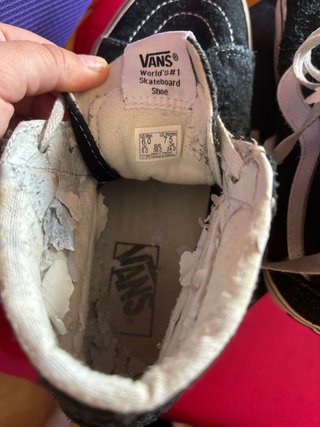 Vans Sk8-Hi negras y blancas talla 38