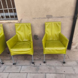 sillas de comedor Montis Chaplin en color verde li