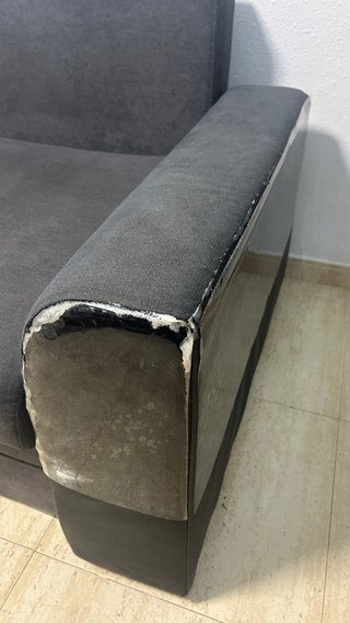 Sofá Cama Gris Tela