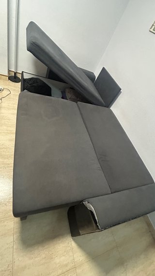 Sofá Cama Gris Tela