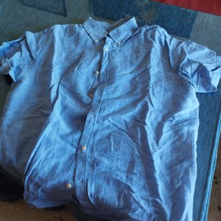 Camisa azul lino Milano.L