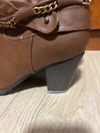 Botines de tacón marrones para mujer