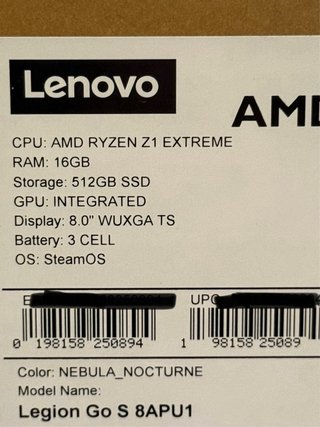 Lenovo Legion Go S Z1E (Steam OS)