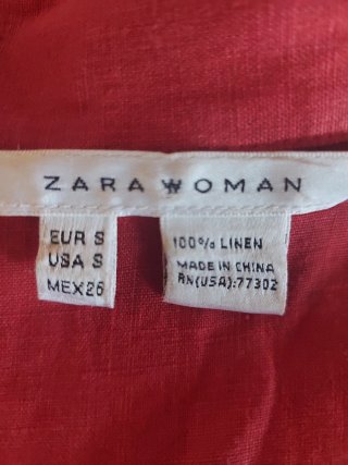 Blusón Rojo Zara Talla M