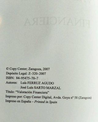Libro Valoración Financiera - Ferruz y Sarto