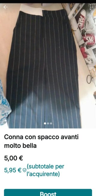 Gonna gessata con spacco