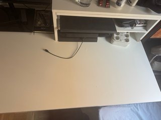 Mesa escritorio blanca altura regulable