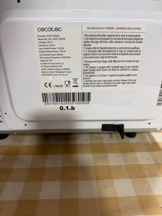 Microondas Cecotec Proclean 3120 Flatbed