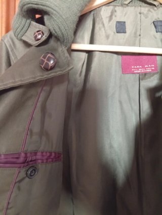 Chaqueta verde militar Zara Verde Talla L
