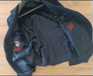 Blazer DielMar Azul, Botões Dourados, feito à mão.