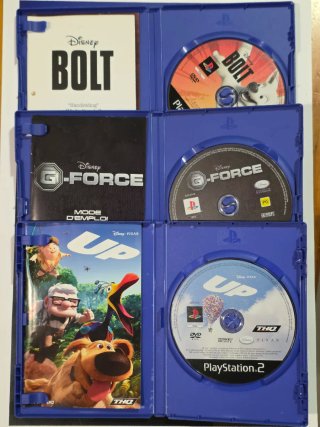 Jogos PS2 Disney Bolt, G-Force e UP
