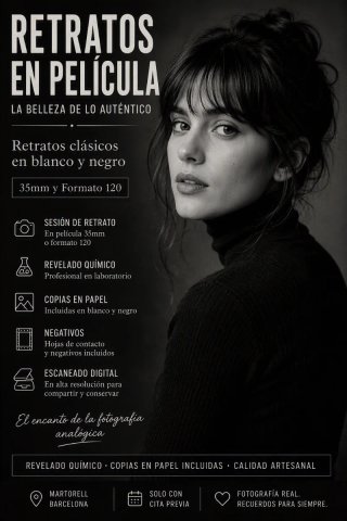 Retrato clásico en blanco y negro