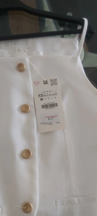 Chaleco blanco nuevo con etiquetas Talla XS