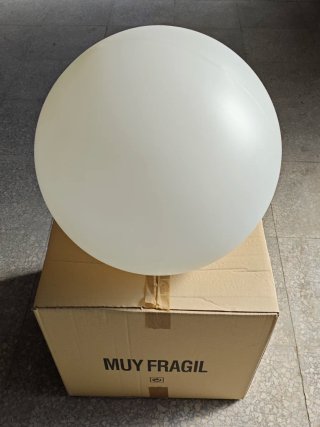 Bola Iluminación Exterior 45cm Plástico Blanca