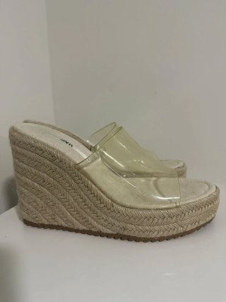Sandalias Zara cuña transparentes