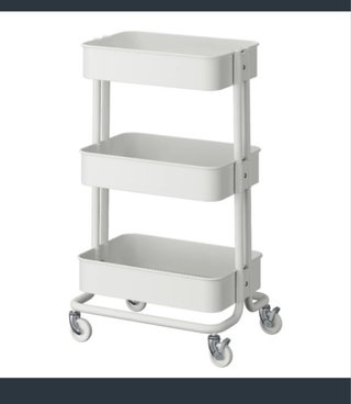 Carrito Auxiliar Ikea Blanco 3 Niveles