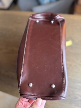 Borsa satchel in vera pelle – marrone, beige e gia