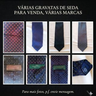 Várias gravatas, várias marcas a vários preços.