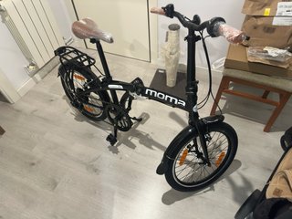 Bicicleta Moma Plegable Negra