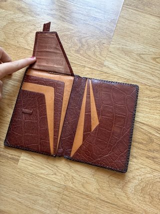 Cartera vintage piel marrón