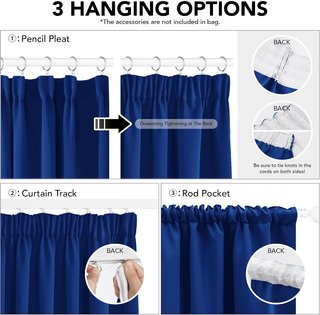 Cortinas opacas térmicas azul