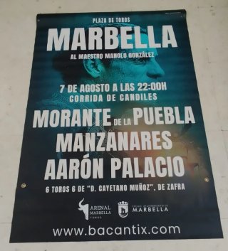 Cartel Lona Toros Marbella Candiles