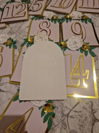 Segnaposto Numerati da 1 a 15 di carta.
