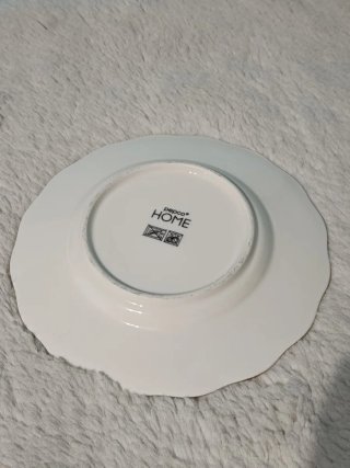 Juego 2 Platos Porcelana Dorados