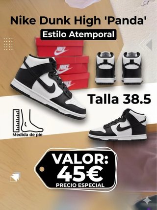 Nike Dunk High 'Panda' Talla 38.5