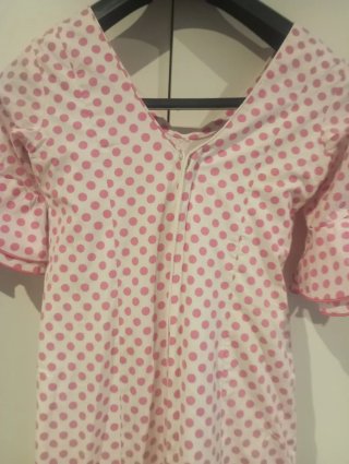 Traje de flamenca niña lunares rosa