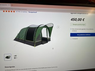 Tienda de campaña Kampa Brean 4 Poled Tent