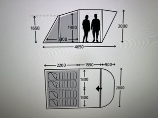 Tienda de campaña Kampa Brean 4 Poled Tent