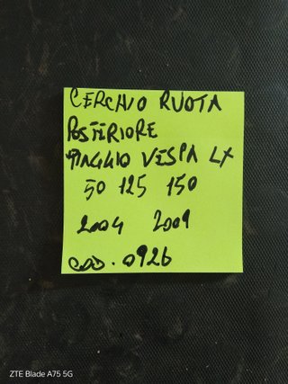 Cerchio Ruota Posteriore Vespa 50 125 150