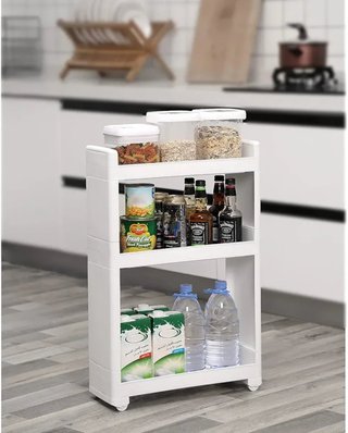 Carrito Cocina 3 Estantes 17 cm SONGMICS KFR09WT