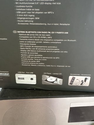 Radio CD Bluetooth Muse Plata y Negro