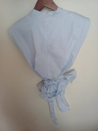 Blusa Rayas Azul y Blanco Talla Única