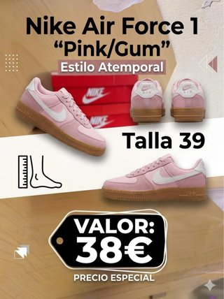Nike Air Force 1 Pink/Gum Talla 39