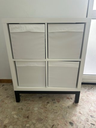 Mueble Almacenaje Ikea Blanco y Negro